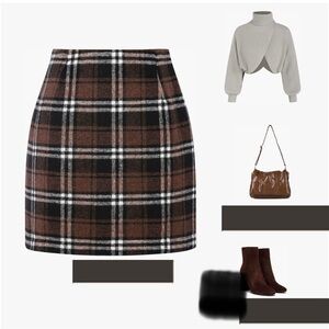 NWT plaid skirt